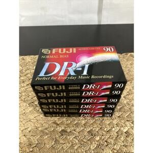 Lot Of 6 Fuji DR-I 90 Blank Audio Tape Cassette Sealed Normal Bias Type 1